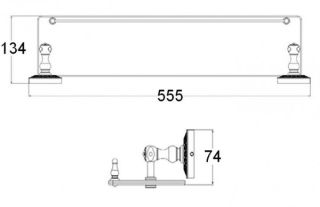 Полка Zorg Antic AZR 15 SL серебро